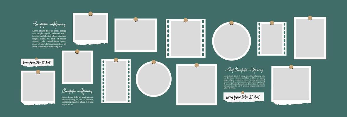 Pictures or photos frame collage comics page grid layout abstract photo frames and digital photo wall template