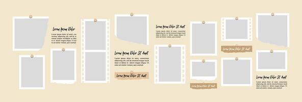 grid layout abstract photo frames template vector
