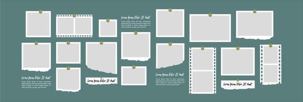 Blank collage frame template for photos and images vector