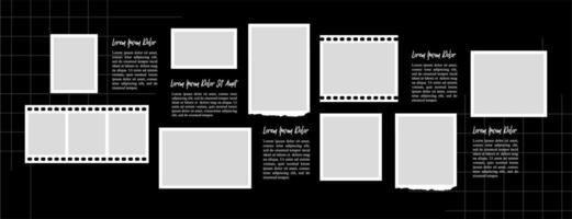 photo frames set with text space vector