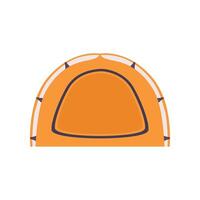 Orange Camping Tourist Tent, Summer Rest Design Element Illustration vector