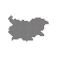 The map of bulgaria is made up of dots vector