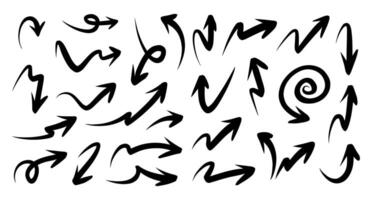 collection of arrow images on a white background vector