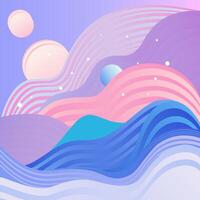 Soft Flowing Pastel Gradient Shapes vector