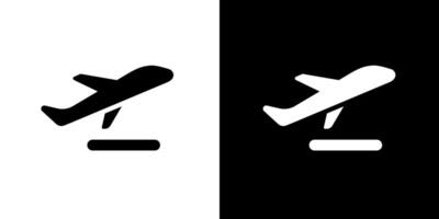 landing airplane icon on white background vector