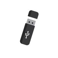 realistic usb flash drive icon illustration on white background vector