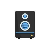 realistic speaker icon on a white background vector