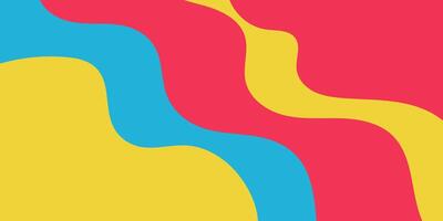 a colorful abstract background with a yellow, blue and red wave vector