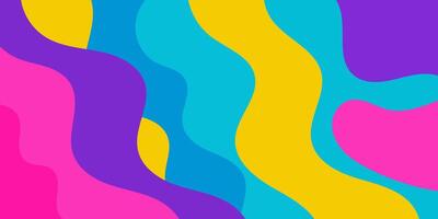 colorful abstract background with wavy lines vector