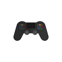 black game controller icon on a white background vector