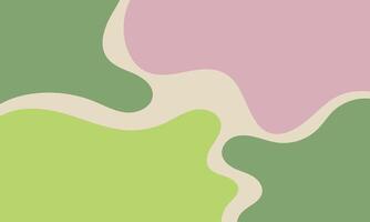 a green and pink background with a wavy shape vector