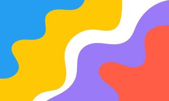 colorful waves on a background with a blue, yellow and red color scheme vector