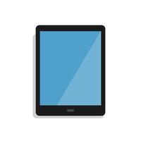 tablet computer mockup icon flat design illustration on white background vector