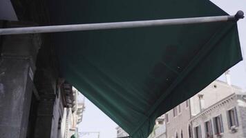 Shutters of fabric of an open shop video