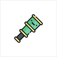 A cartoon green and black object with a smiley face vector