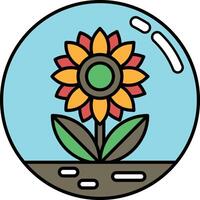 A flower is drawn in a blue and white color scheme vector