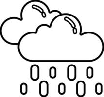 A cloud with raindrops falling from it vector