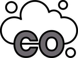 A cloud with the letters CO on it vector