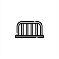 Barrier barrier icon isolated on white background vector