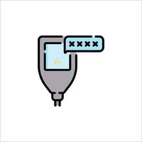A medical device with a message on it vector