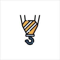 A crane with a hook on it vector