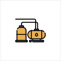 A line icon of two gas tanks vector