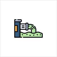 A machine with a green liquid coming out of it vector