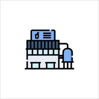 A building with a sign on it vector