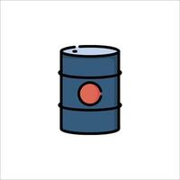 A barrel with a red dot on it vector