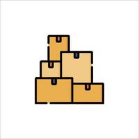 A stack of boxes icon on a white background vector
