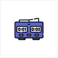 A clock with two numbers on it vector