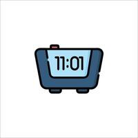 An alarm clock icon on a white background vector