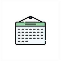 A calendar icon on a white background vector