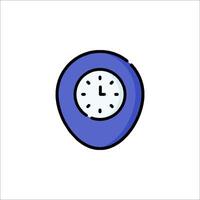 A clock icon on a white background vector