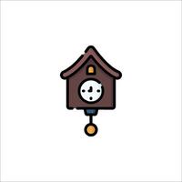 A cuckoo clock icon on a white background vector