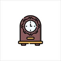 An old clock icon on a white background vector