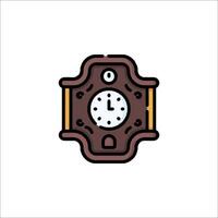 A watch on a white background with a brown face vector