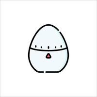 An egg with a red dot on it vector