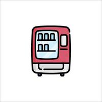 A red vending machine icon on a white background vector