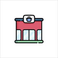 A store icon with a crown on top vector