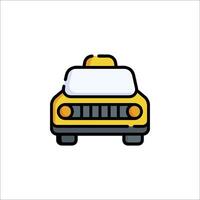 A taxi icon on a white background vector