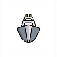 A ship icon in a flat style vector