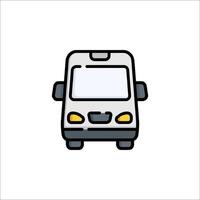 A white van icon on a white background vector