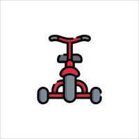 A red tricycle icon on a white background vector