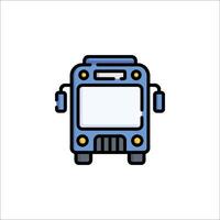 A bus icon on a white background vector