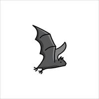 A bat flying in the air on a white background vector