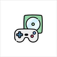 A game controller and a dvd player vector
