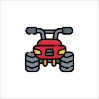 A red tractor icon on a white background vector