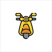 A yellow scooter icon on a white background vector