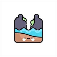 A cartoon bottle with a face on it vector